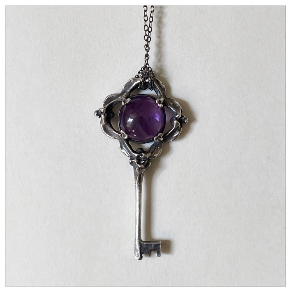 Bloodmilk Amethyst Hecate Pendant Necklace